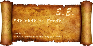 Sárközi Ernő névjegykártya